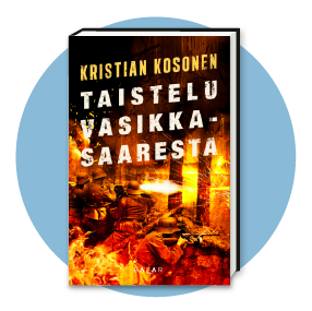 Kristian Kososen Taistelu Vasikkasaaresta -kirjan kansikuva